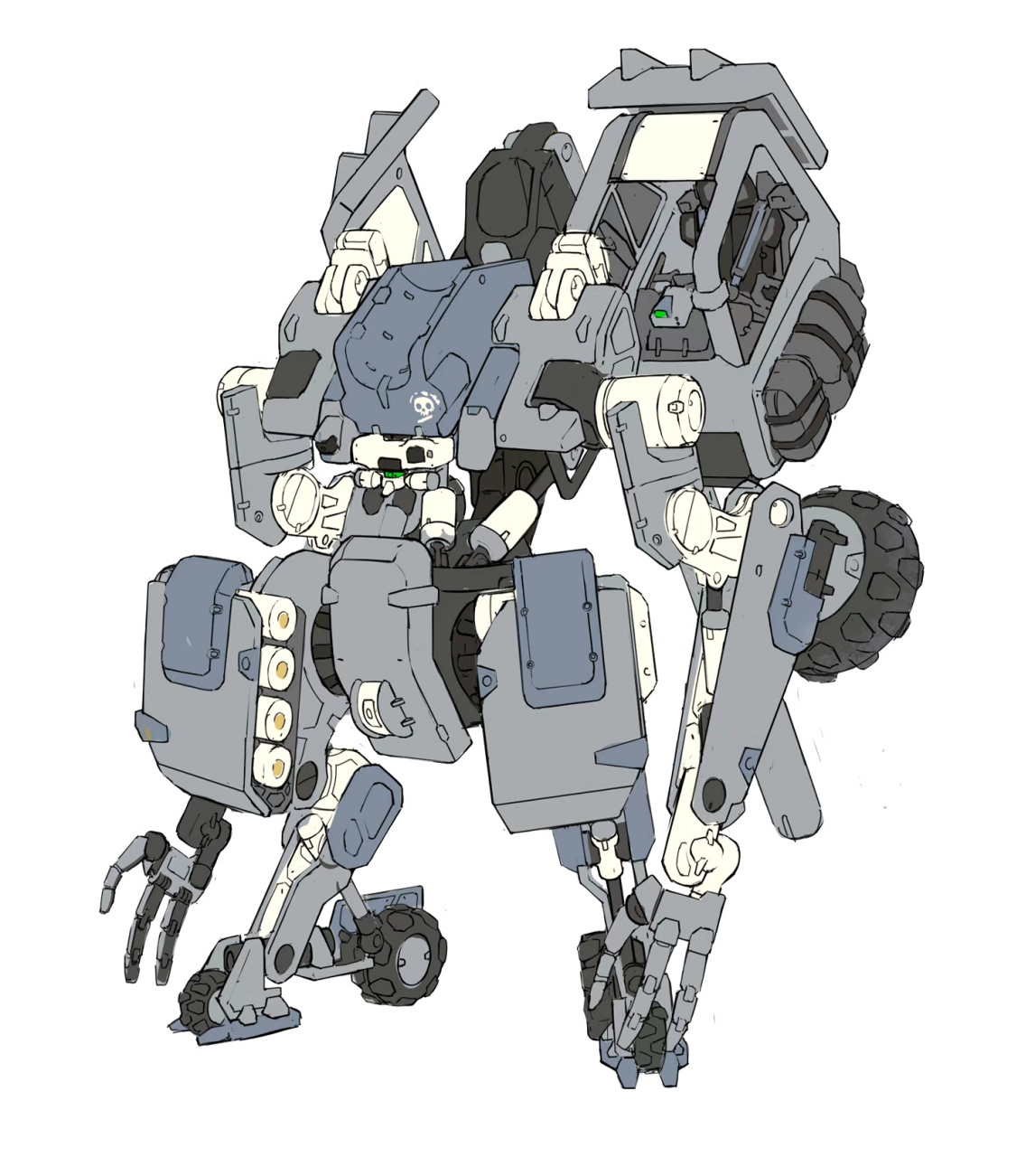 画师王亨利绘制的一组动漫机甲插画,用丰富的想象力创造出充满机械