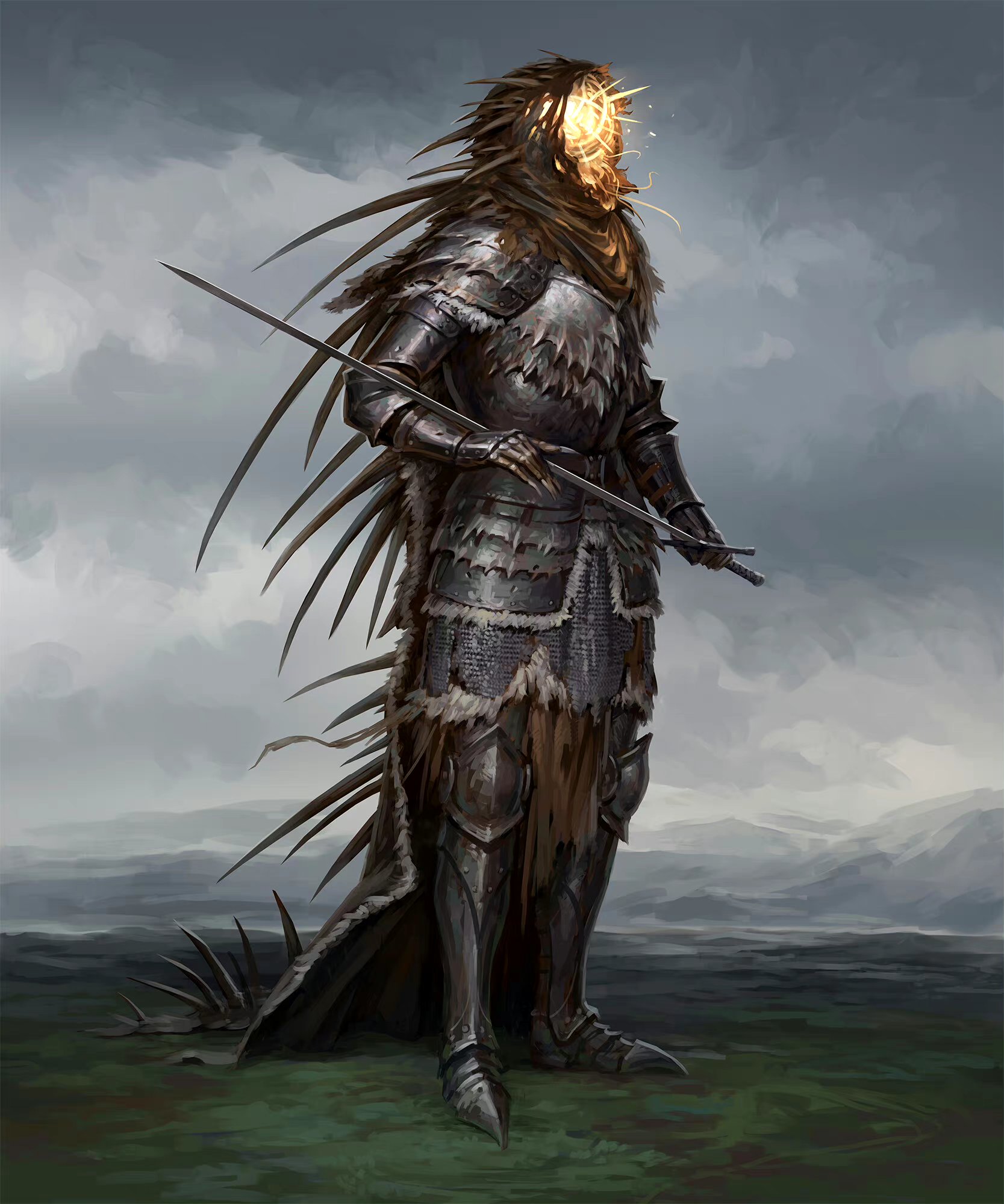 画师denis zhbankov奇幻插画欣赏,描绘了幻想世界的人物与生物.