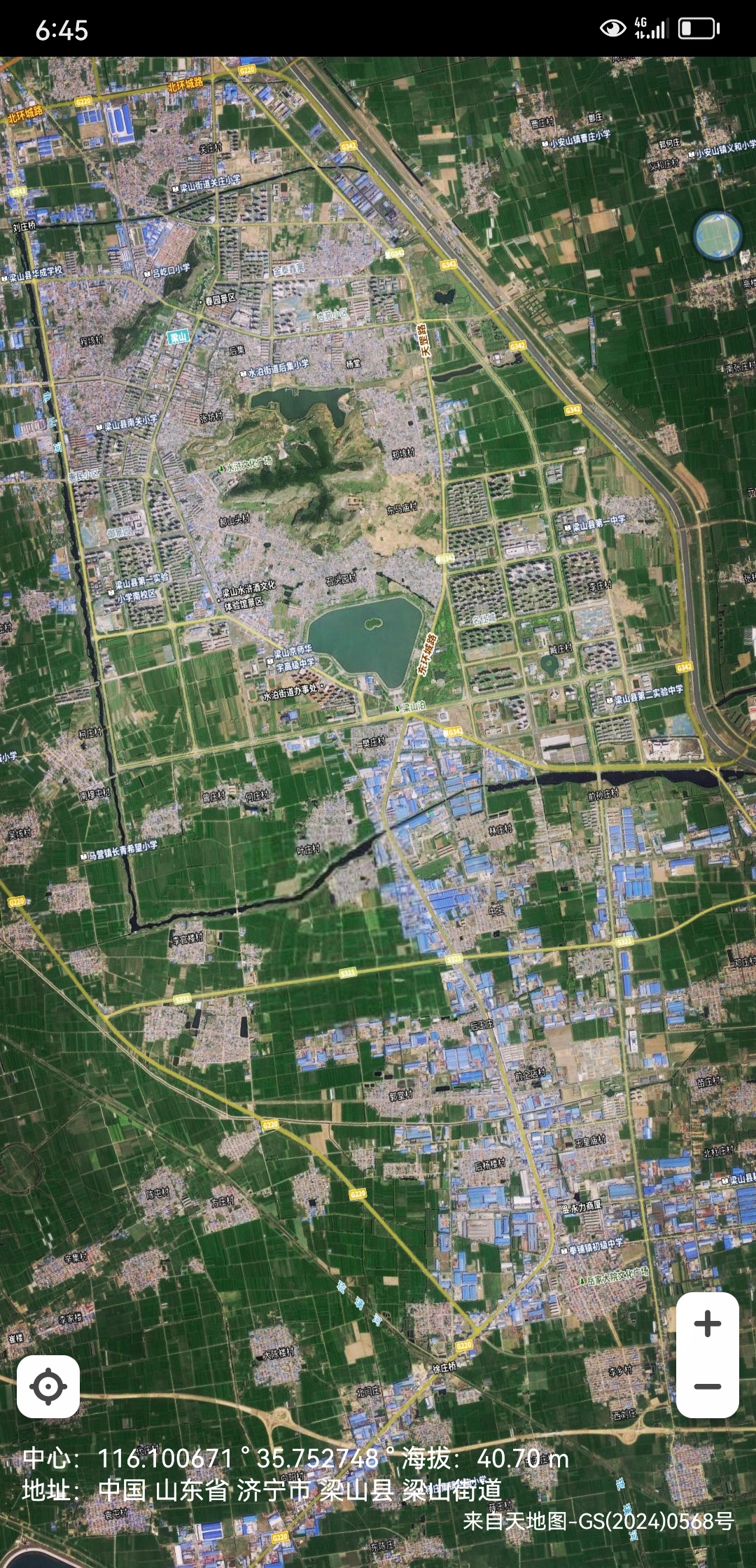 地形图梁山县城内地图高清版大图地图安徽东梁山西梁山卫星平面图梁山