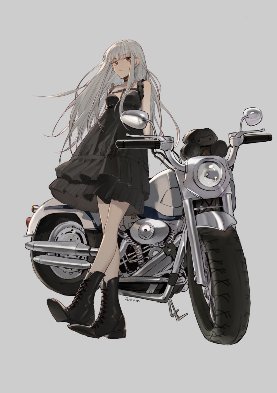 二次元美图向 机车少女 画师:织布机loom