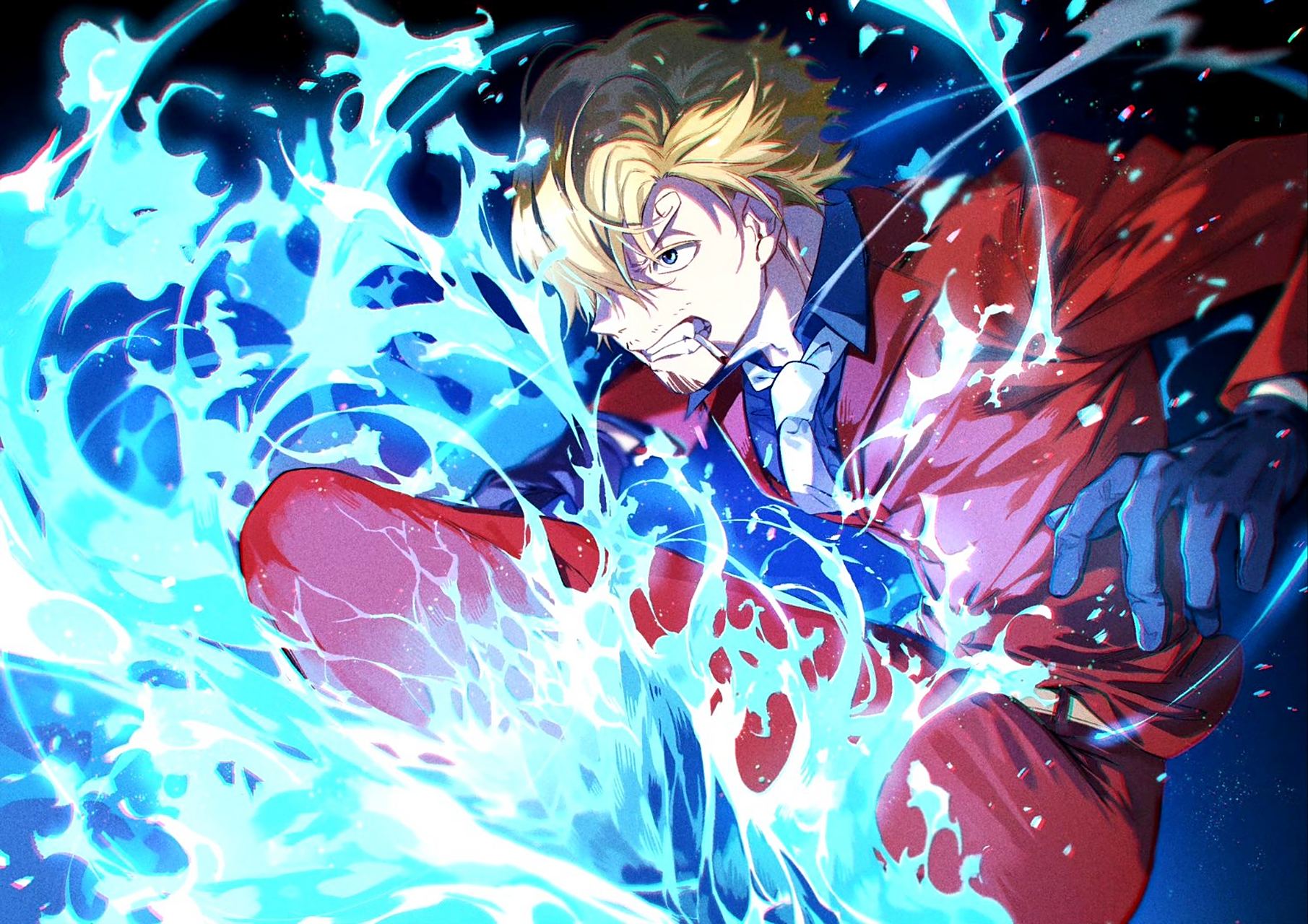 海贼王# 蓝色火焰97的山治