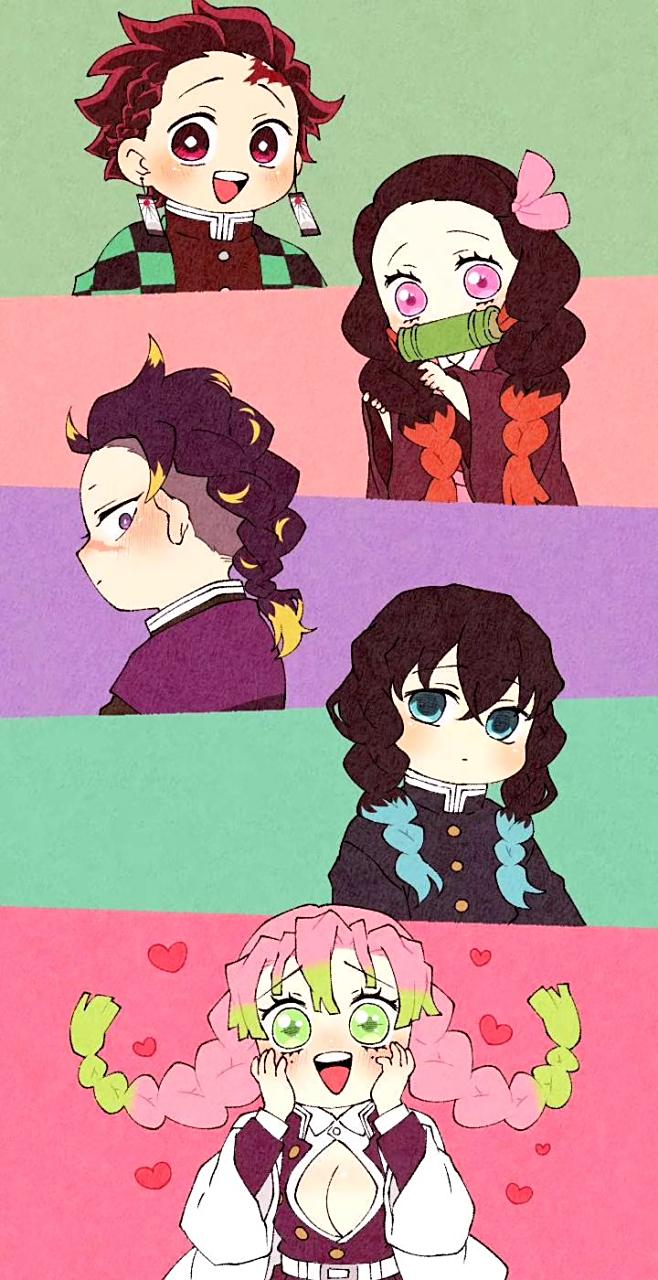 鬼灭之刃# 炭治郎,不死川玄弥,弥豆子,时透无一郎,甘露寺蜜璃都扎了