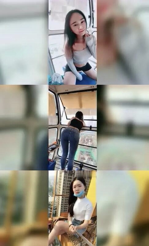 一位名为小邱妹的23岁网红塔吊女司机在衢州江山市的一个工地上班时