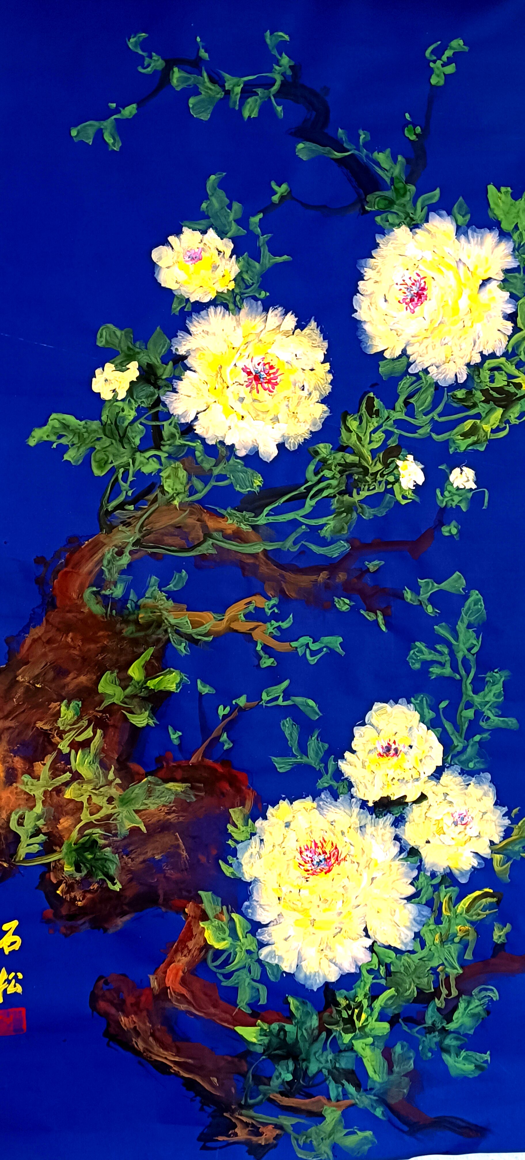 国画牡丹艺术品请大家欣赏#美术之家# #动态连更挑战