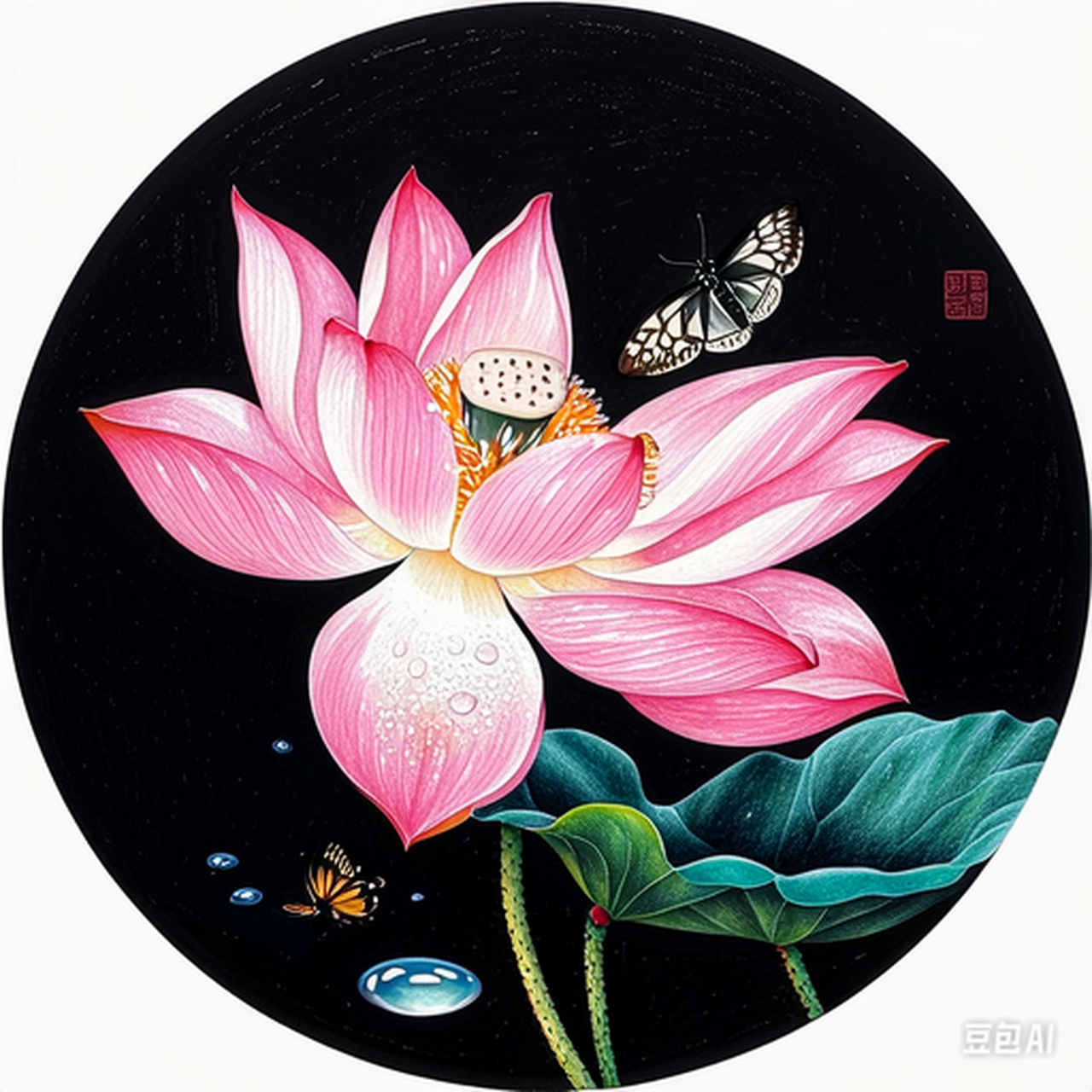 绘画# #ai绘画# #画画# #荷花# #热点引擎计划