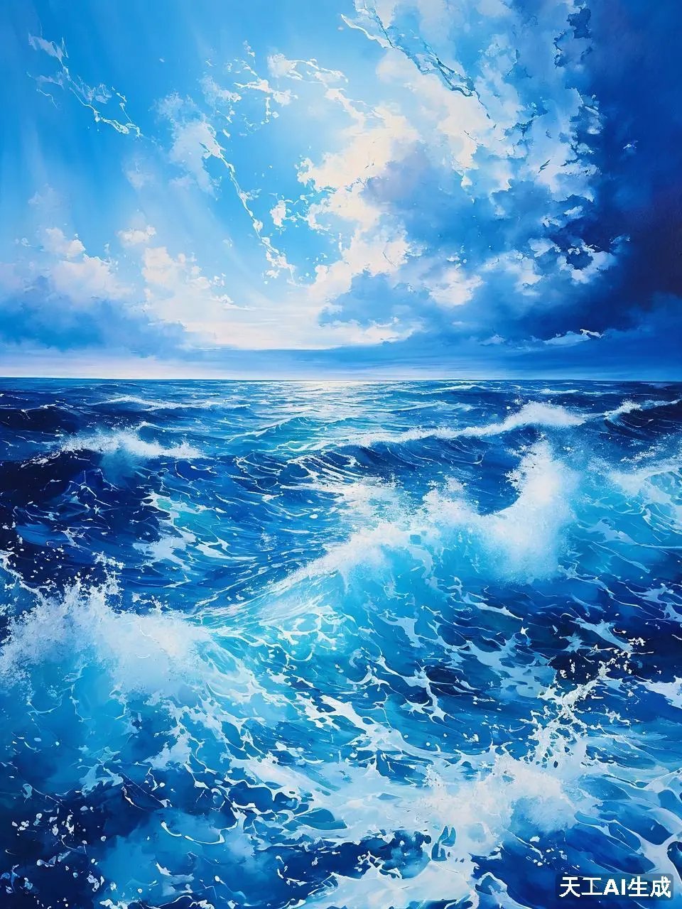 海浪翻滚,天工a生成,波光粼粼间,尽是夏日的热情与奔放.