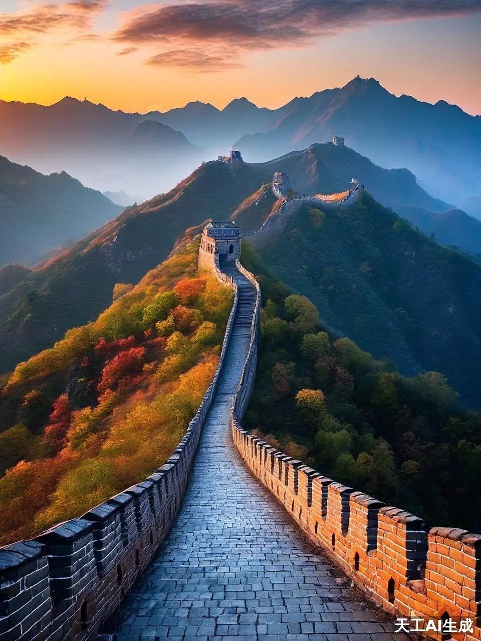 长城秋色美如画,随手一拍即是大片!