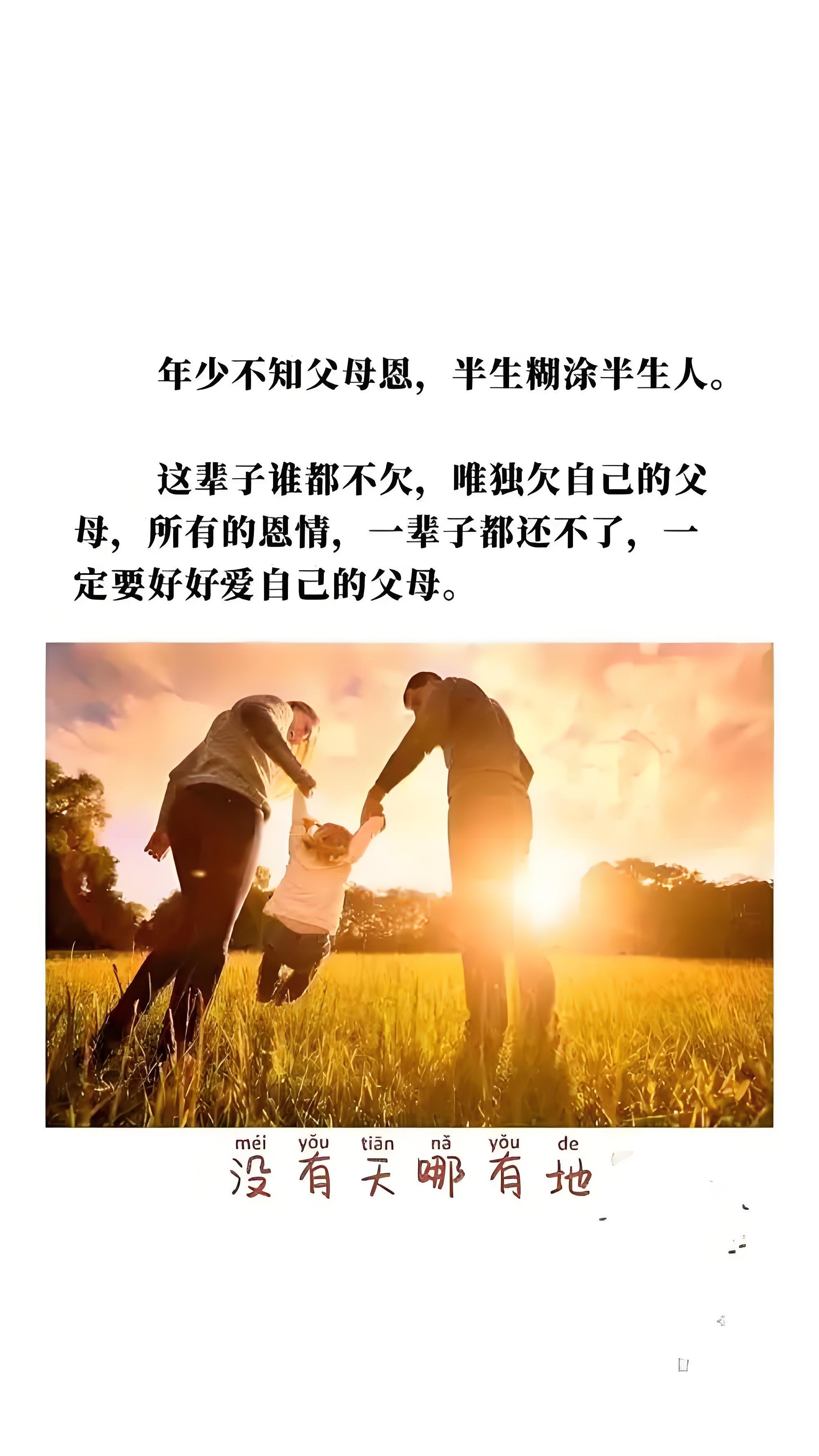 从最开始的嫌弃父母,之后理解父母,现在成为父母,到最后才发现,自己