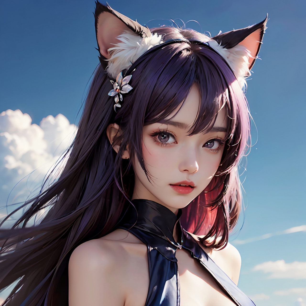 猫女头像动漫可爱(ai绘画) #动漫壁纸# #ai绘画#  有没有被萌到的感觉