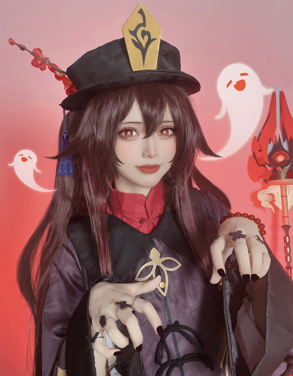 红豆豆 #二次元# #原神# #cosplay#  往生堂第七十七代堂主就是胡桃我
