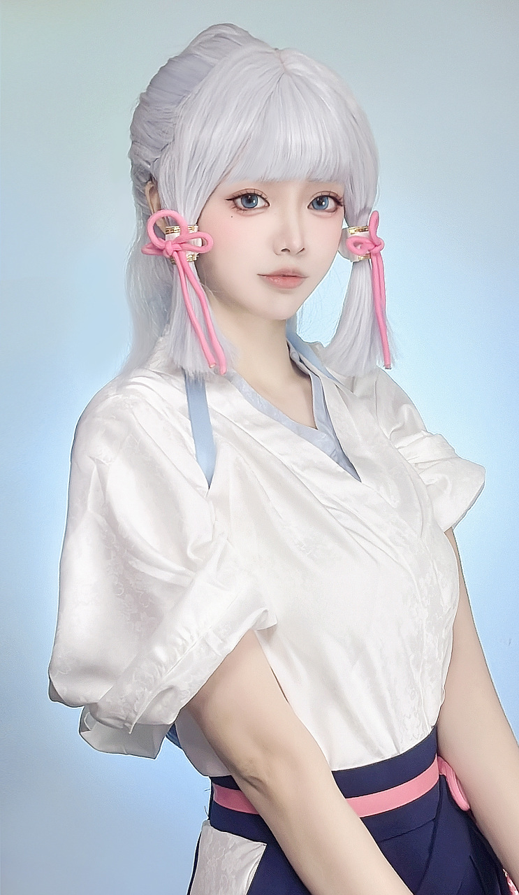 出镜:红豆豆 神里绫华cos #二次元# #原神# #cosplay#  剑道学姐,初恋