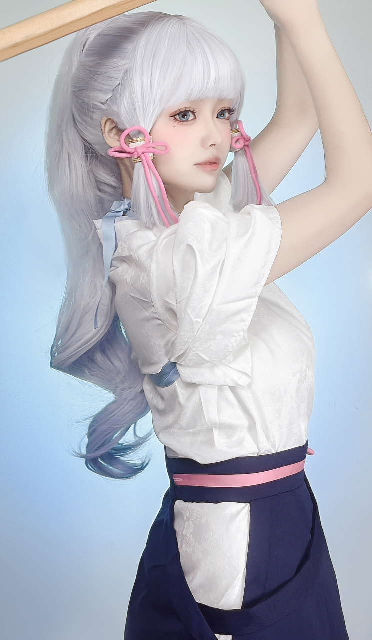 出镜:红豆豆 神里绫华cos #二次元# #原神# #cosplay#  剑道学姐,初恋