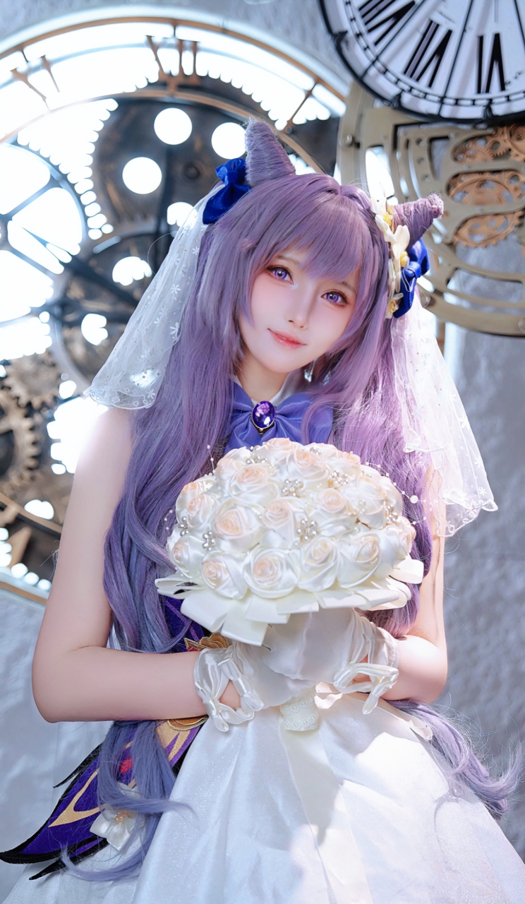 出镜:墨玉 #原神# #二次元# #cosplay#  刻晴花嫁.