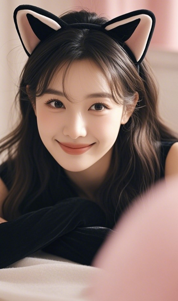 粉荷出水映霞光,粉面轻羞韵味长. 翠叶纤纤遮玉面,金蕊袅袅散幽香