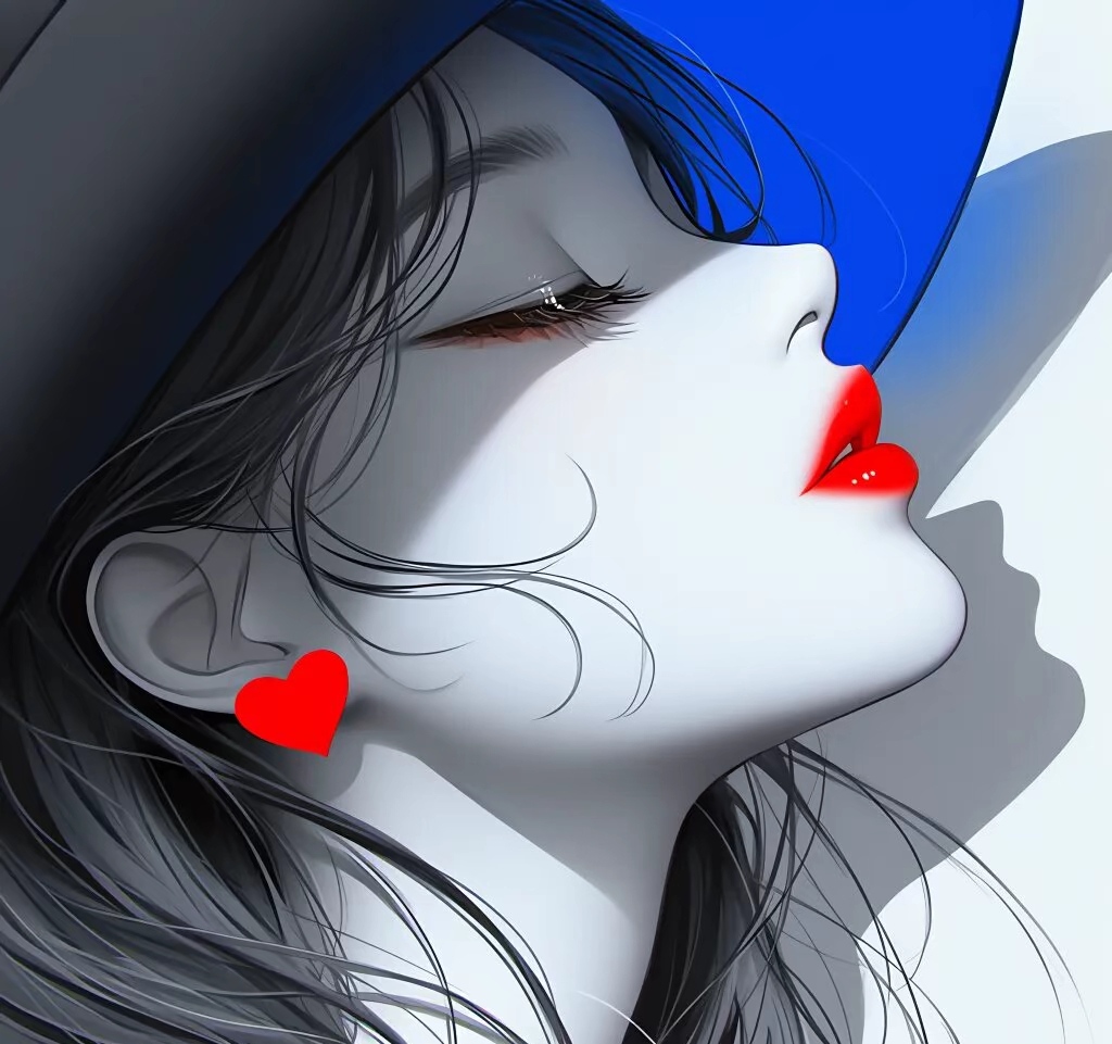 蓝莲花轻拂脸庞,梦一场夏日清凉.