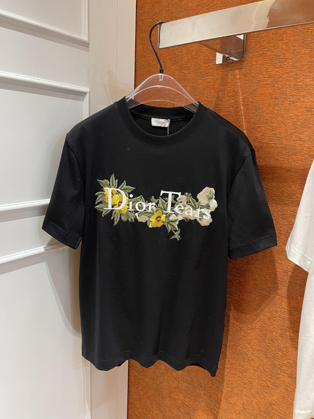 迪奥 23ss夏季新款花卉标识设计情侣款短袖t恤