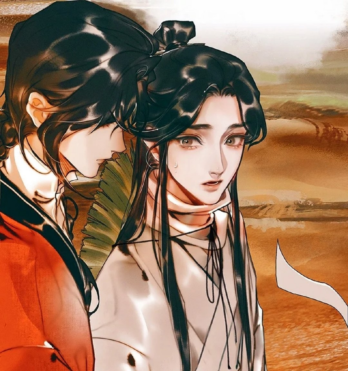 前期和后期的画风相差不是很大,唯一的区别就是谢怜和花城的面容发生