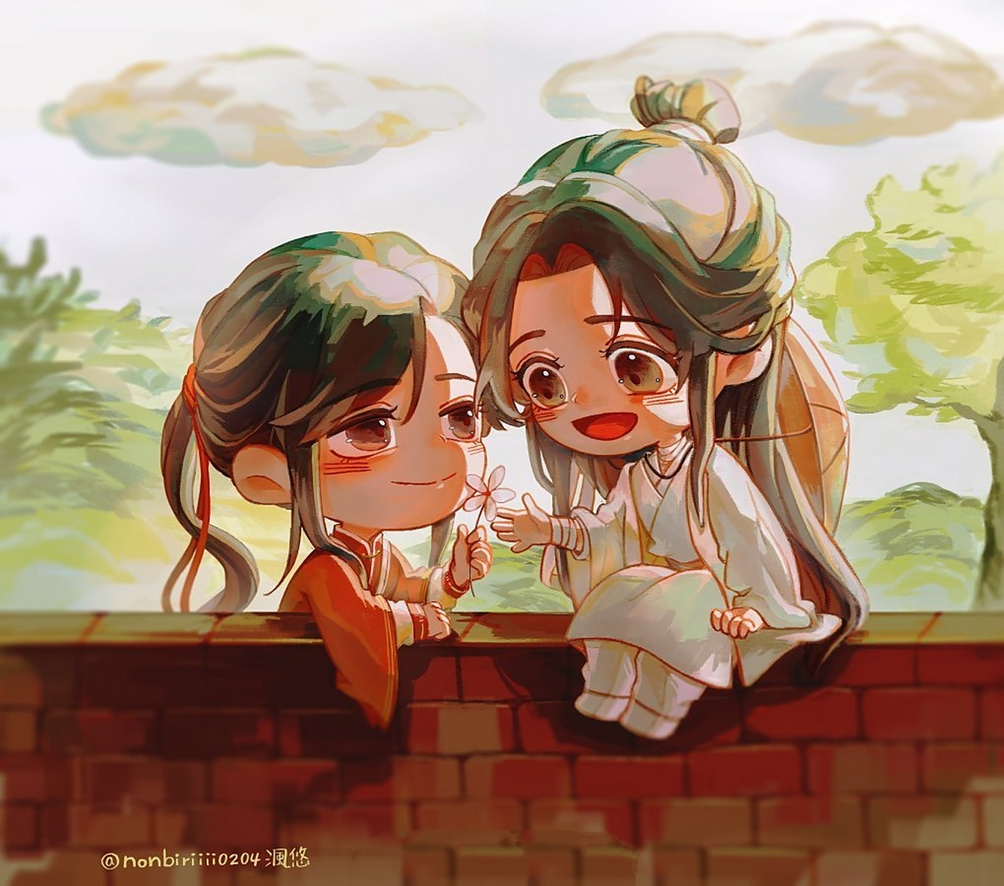 天官赐福 q版人物形象图,太子殿下实在对三郎太温柔了.#天官赐福