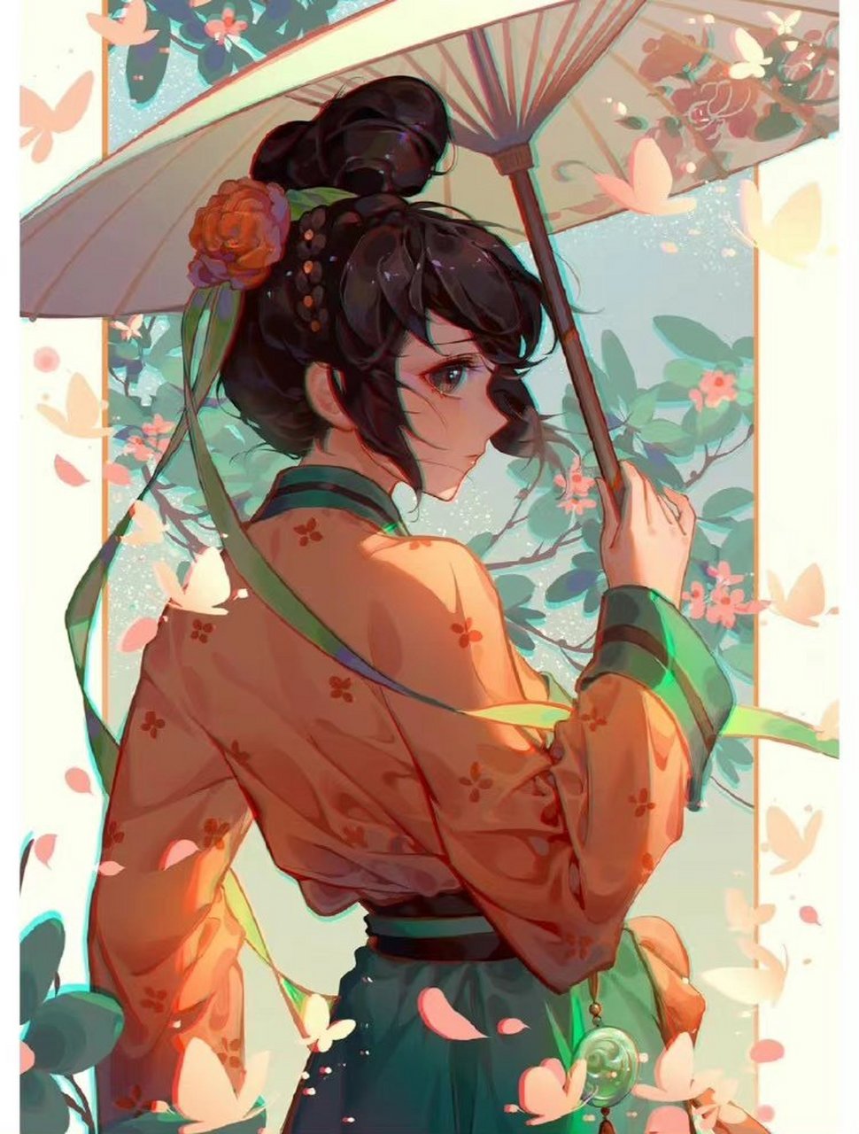 又发现了小姐姐插画,灵动可爱,眼里有光.(画师:大自由520)