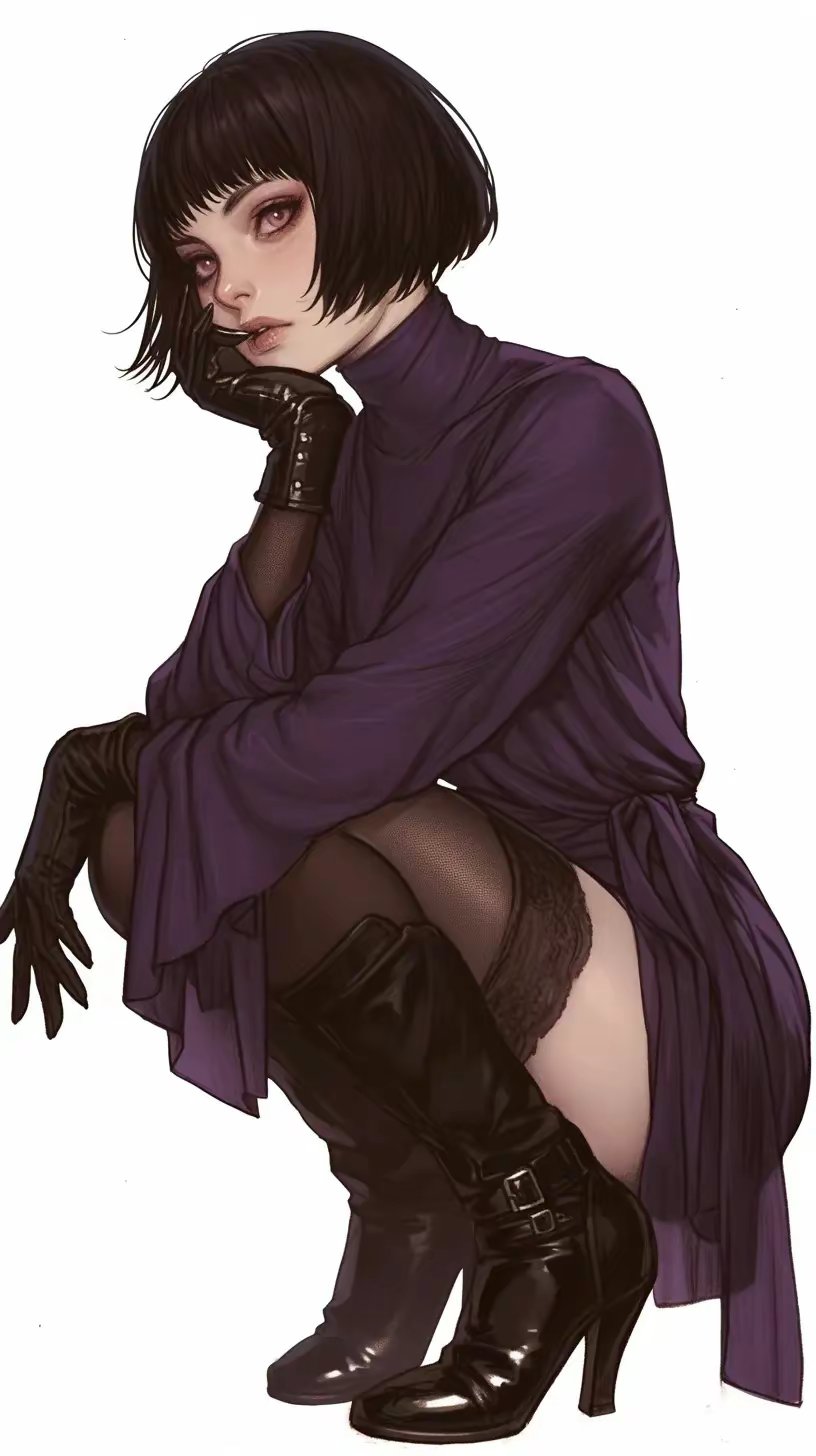 动漫女生短发手机壁纸