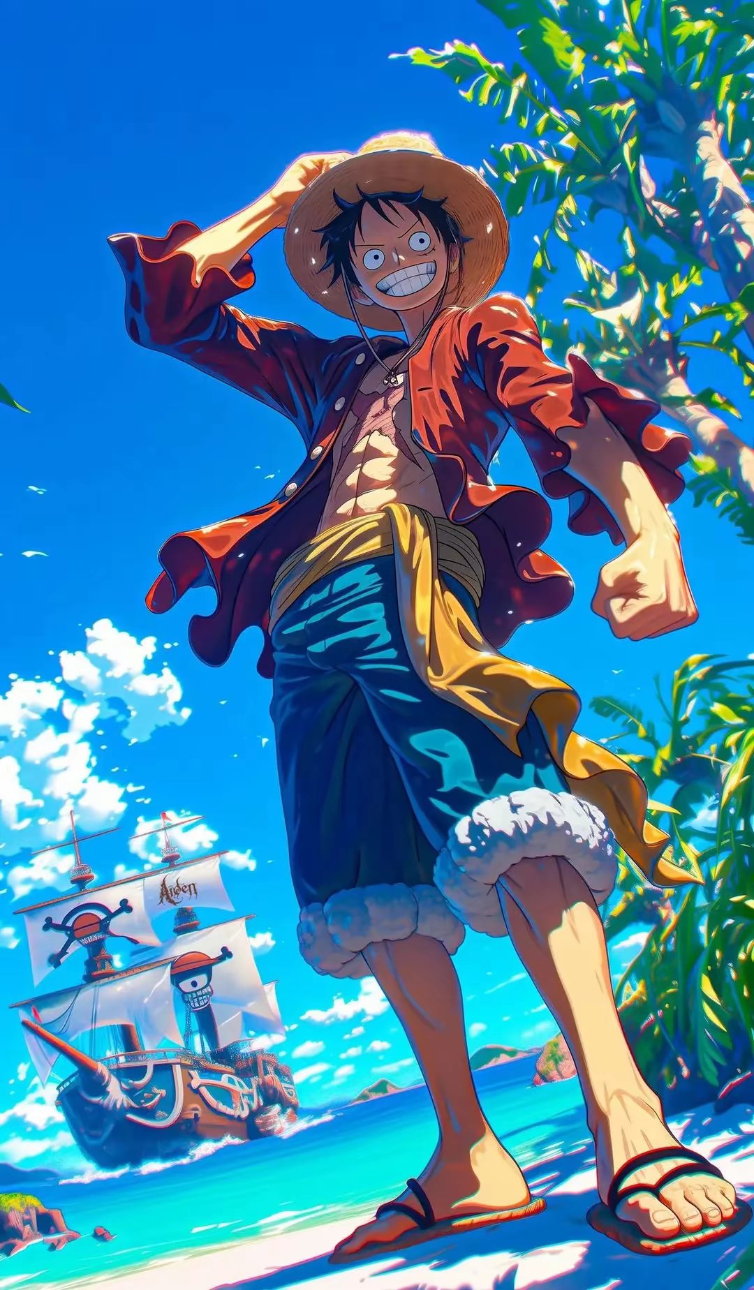 海贼王香克斯黄猿罗杰路飞高清壁纸