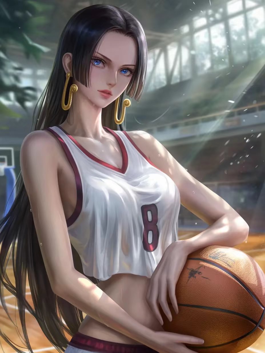 海贼王女帝波雅汉库克化身篮球健将