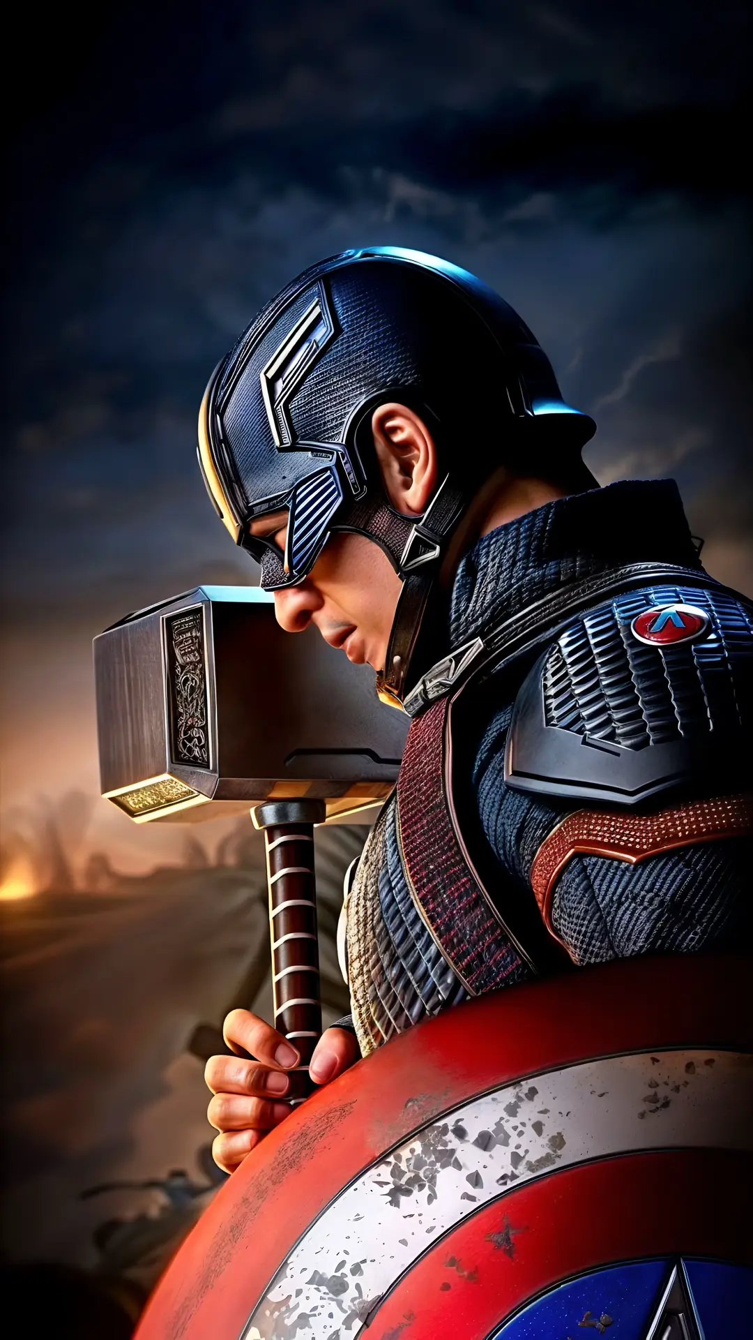 有钢铁侠,必有美国队长,美队健硕身形壁纸