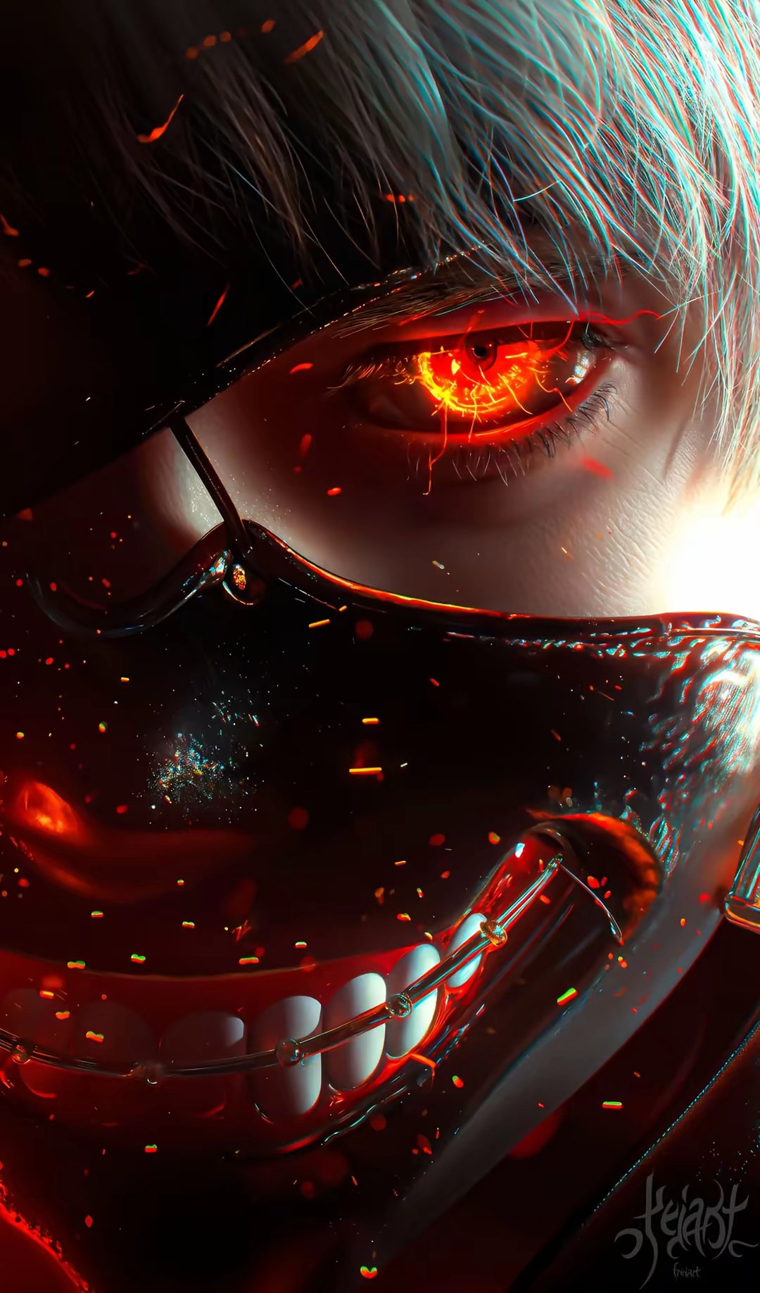 眼神杀!动漫半脸犀利眼神壁纸头像背景