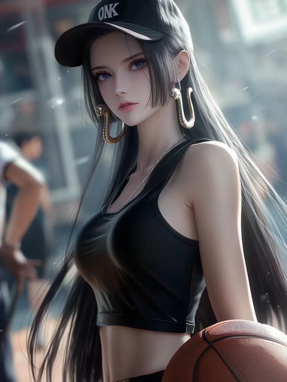 海贼王女帝波雅汉库克化身篮球健将