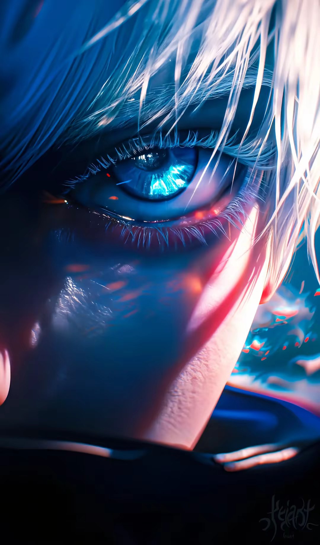 眼神杀!动漫半脸犀利眼神壁纸头像背景