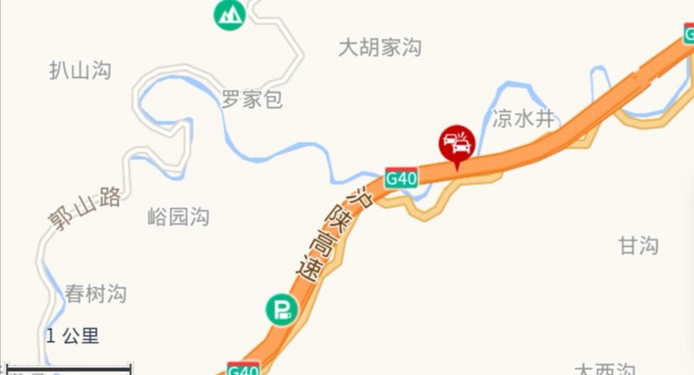 10月5日5:52分,商界分公司过风楼收费站到商南西收费站之间,往下行