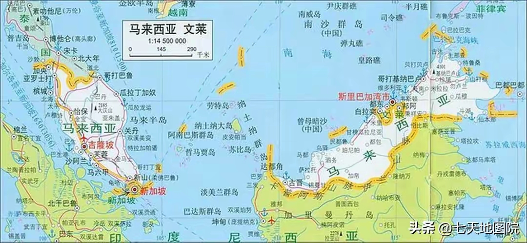 阿南巴斯群岛,位于南海西南部,是印度尼西亚西北部岛群