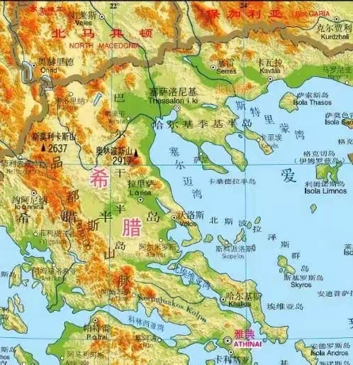 爱琴海北部的寨尔迈湾与塞萨洛尼基城