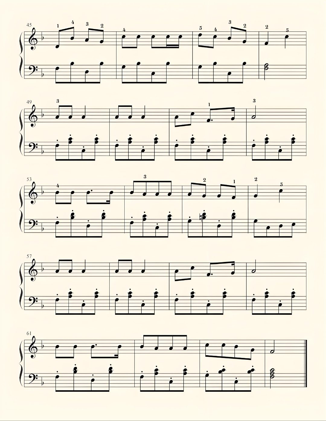 铃儿响叮当简谱线谱分享