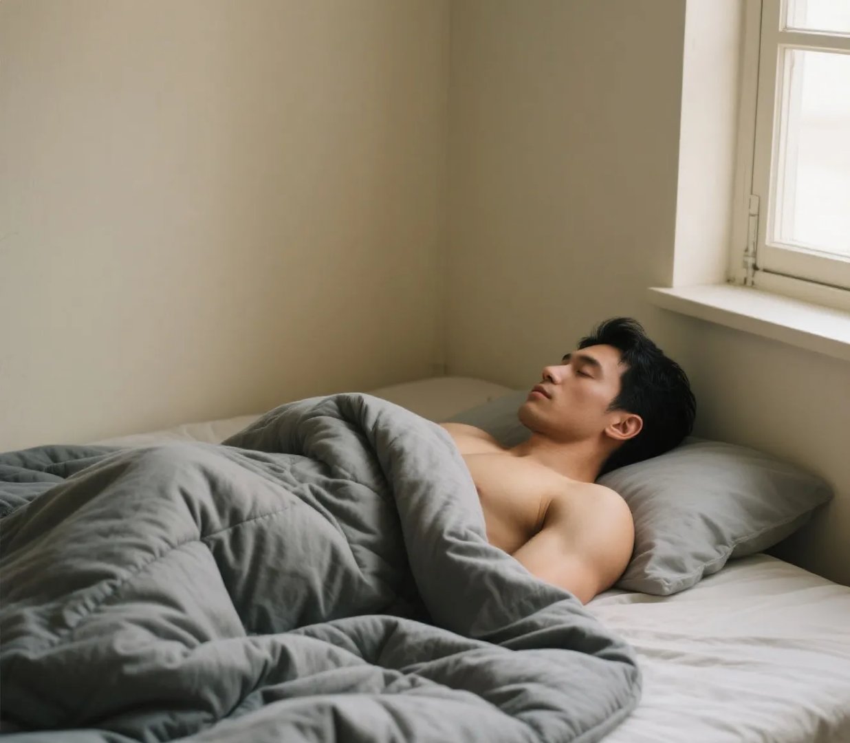 我家先生有个不好的习惯,就是裸睡