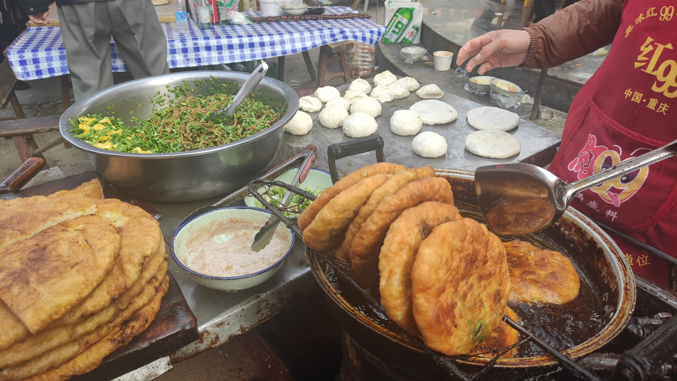 赶大集美食图片