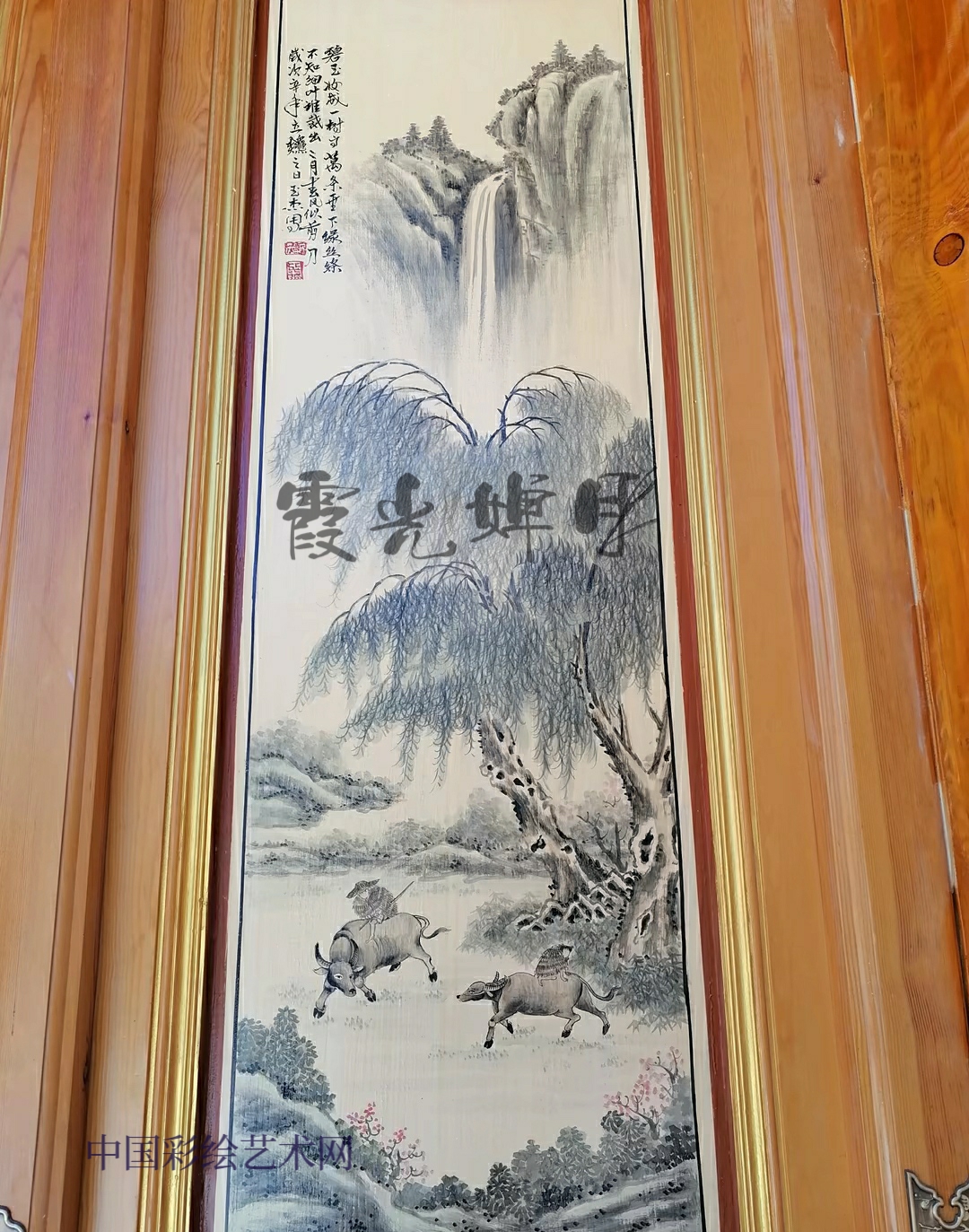 霞光映日,中国传统彩绘艺术之美,尽展眼前