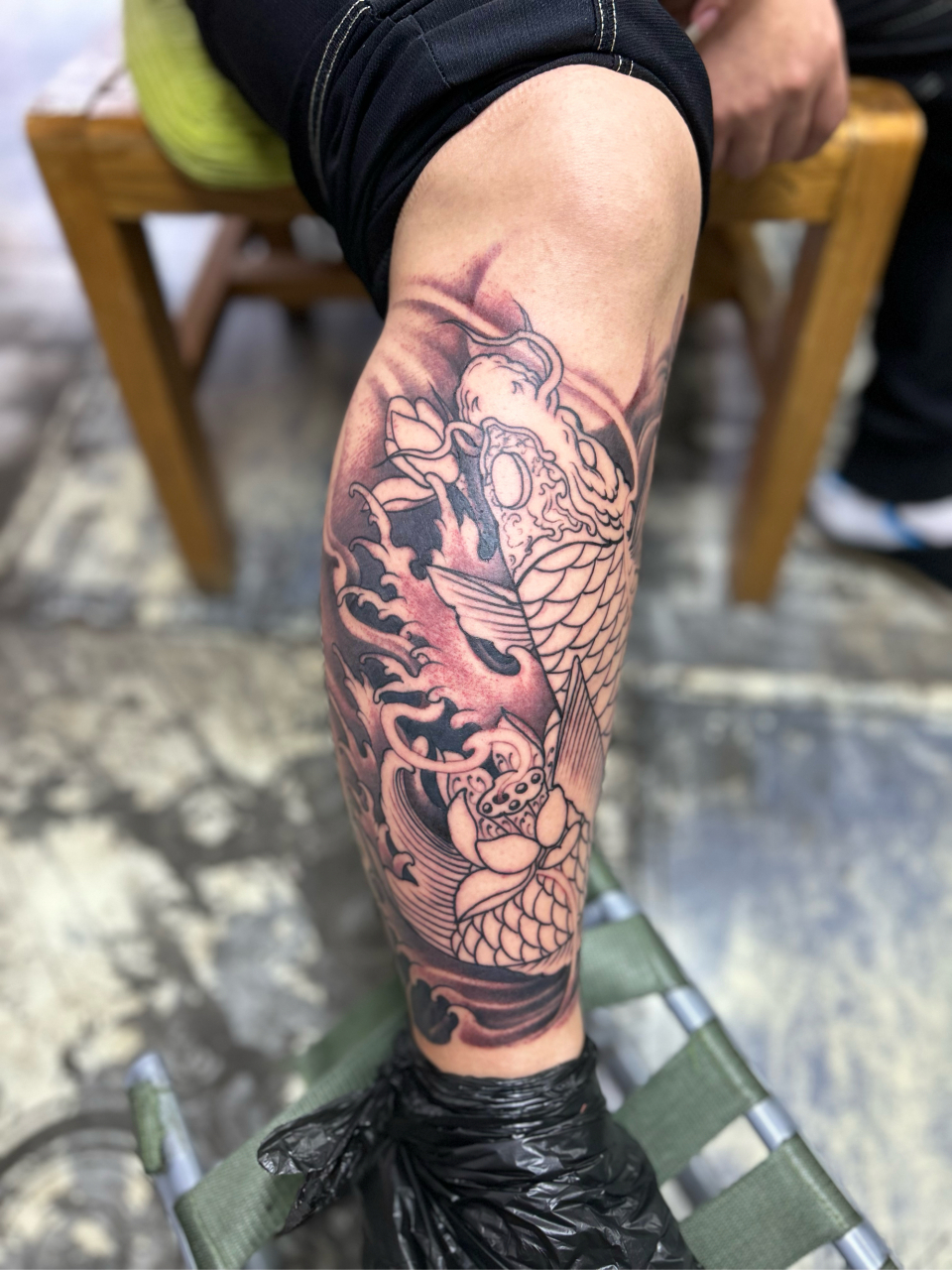 鲤鱼招财刺青纹身针牛  #纹身遮盖#纹身手稿#素材分享#手稿分享#作品