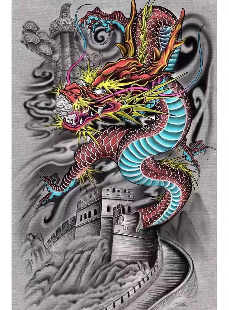 7895  #纹身手稿 #中国龙
