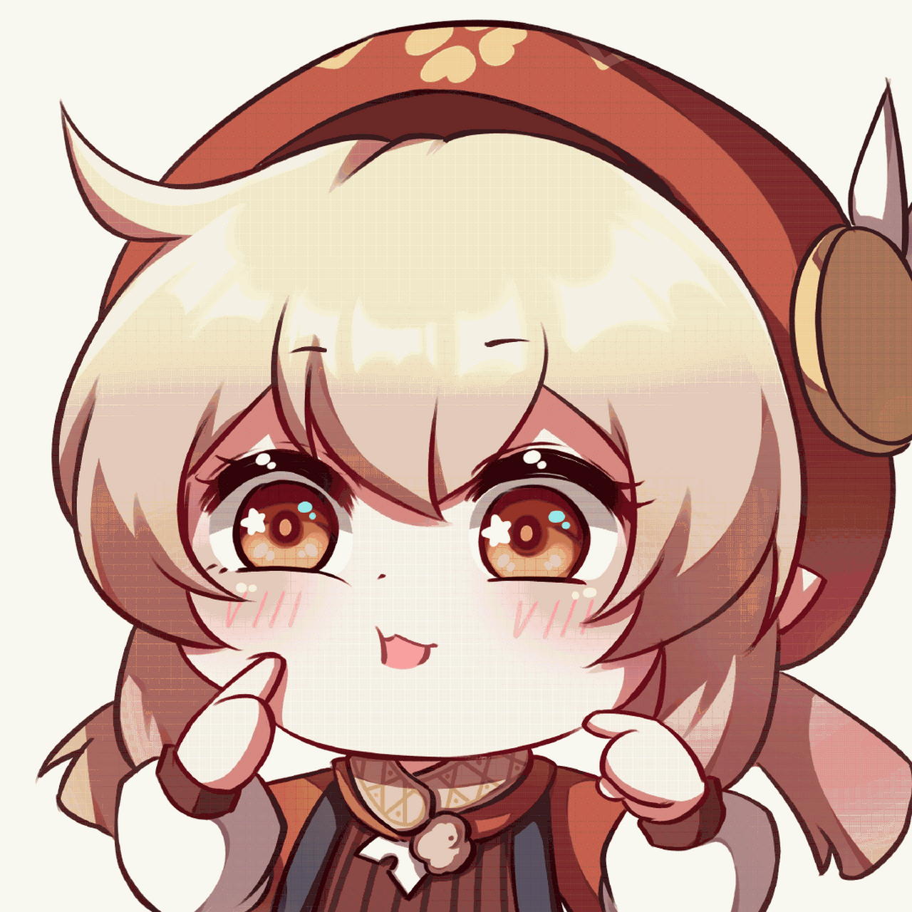 可爱的原神角色戳脸表情包