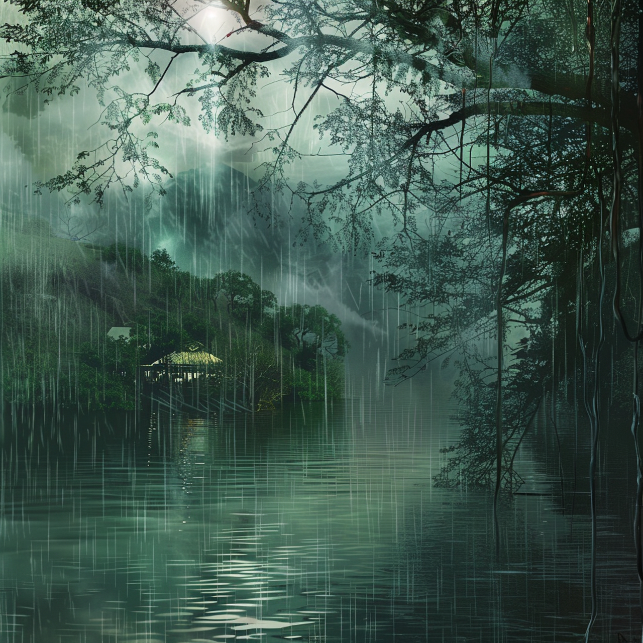 唯美雨景