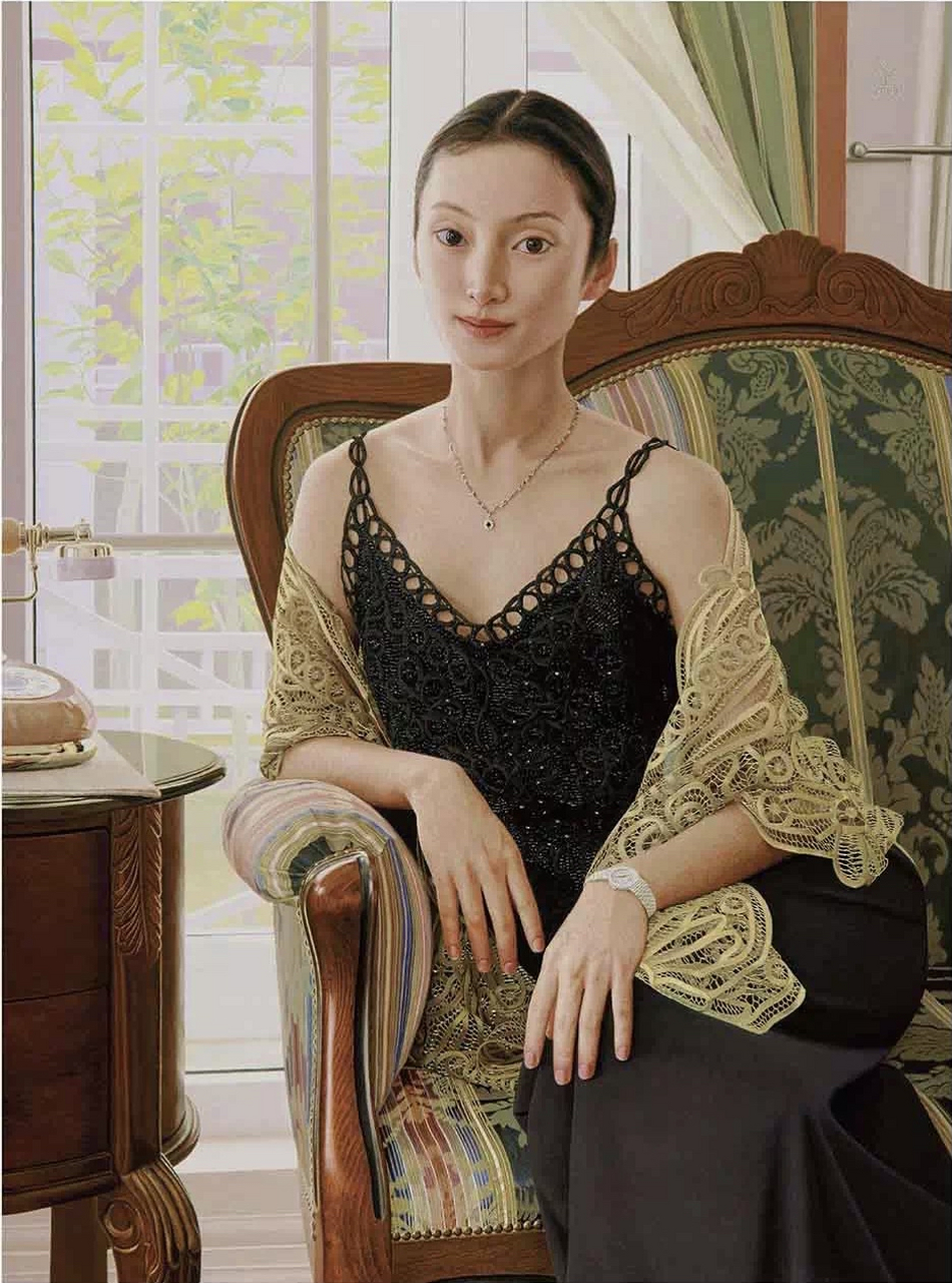 【舞者】阎飞 2001 浪漫现实主义 在家中小憩的年轻舞蹈家,超越常人的