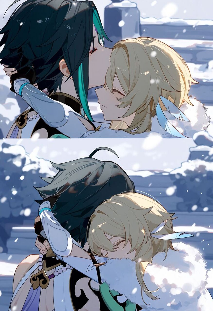 原神# 魈与荧妹