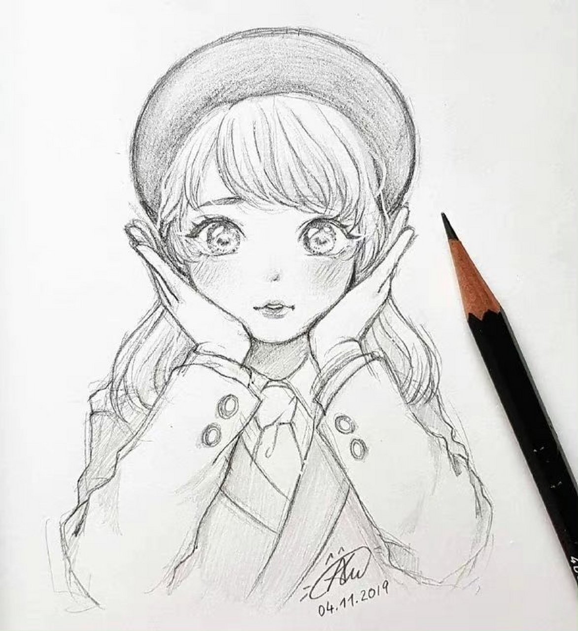 铅笔小女孩,简单的线条勾勒出一幅幅精巧的小女孩插画,让人直呼太可爱