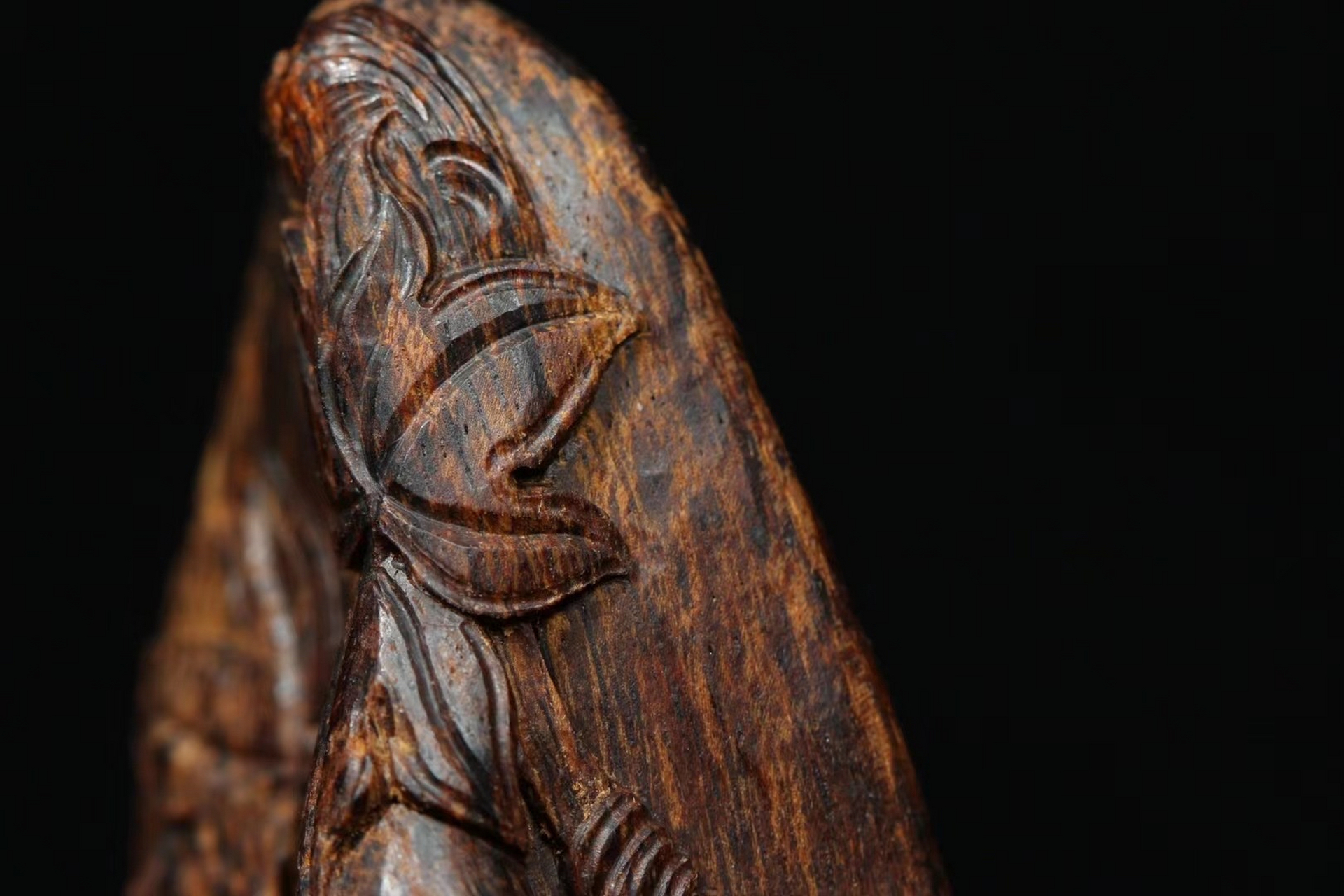 福禄双全 越南芽庄糖结老料沉水 雕刻"葫芦".双葫芦,寓意"福禄双全".