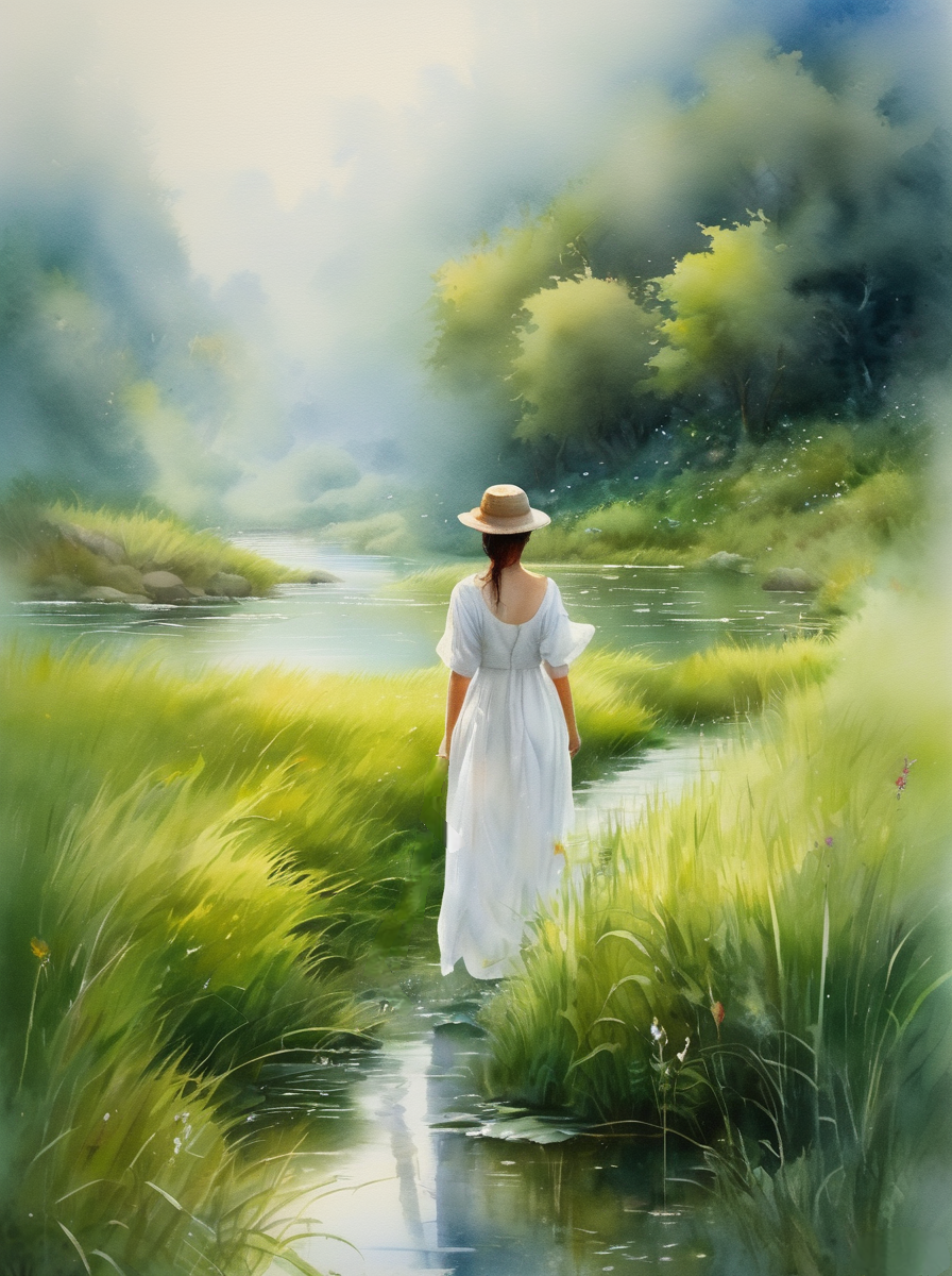 蒹葭苍苍,白露为霜.所谓伊人,在水一方. 溯洄从之,道阻且长