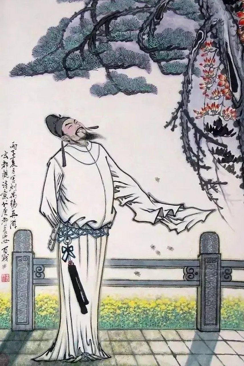 白居易,唐代三大诗人之一,与元稹,世称"元白",与刘禹锡并称"刘白"