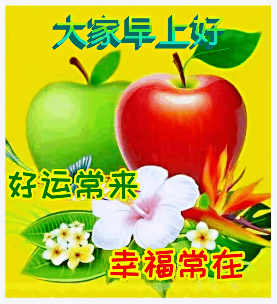 大家早上好!(动态表情图片)