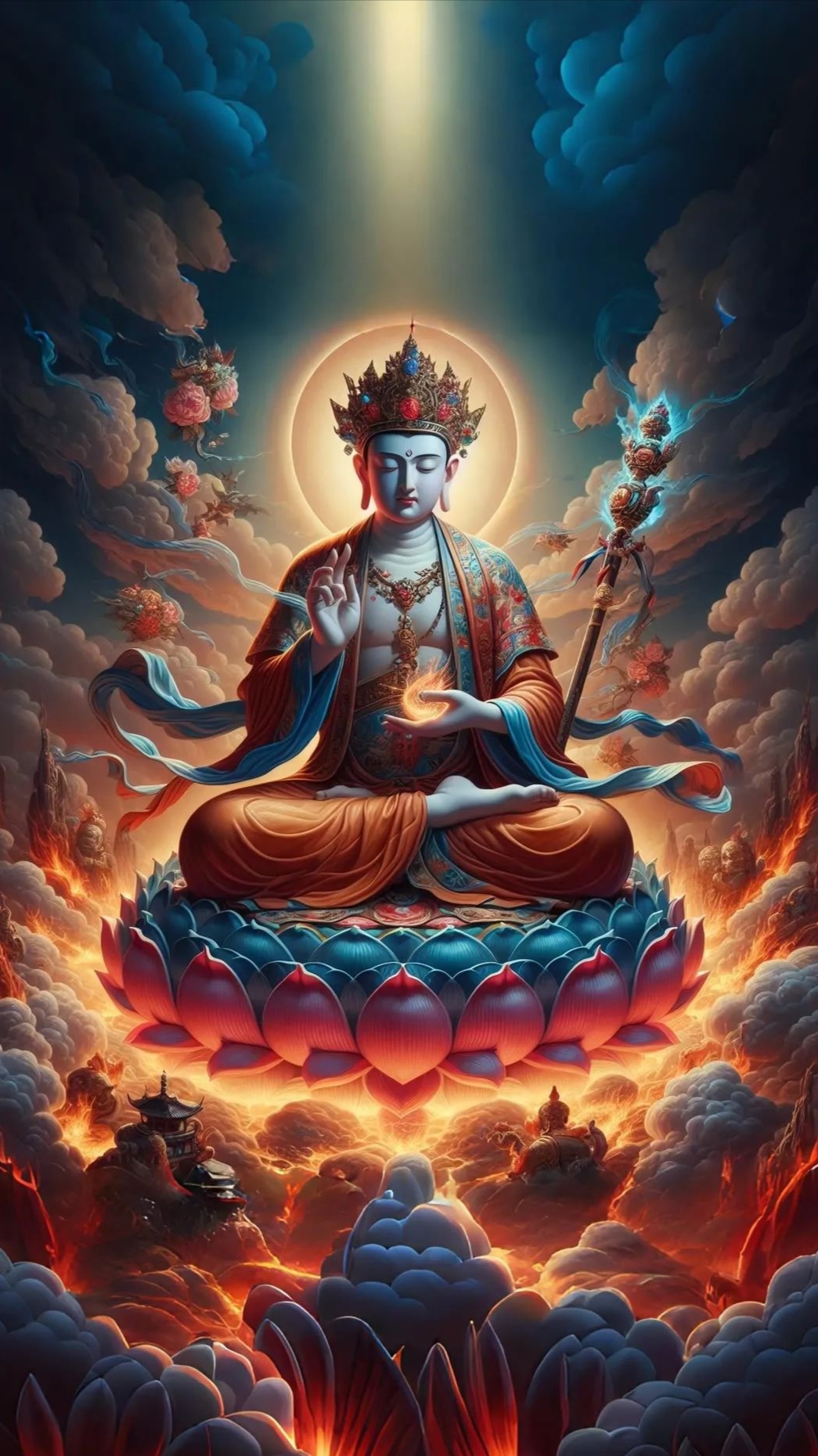 地狱不空誓不成佛 众生度尽方证菩提 南无大愿地藏王菩萨