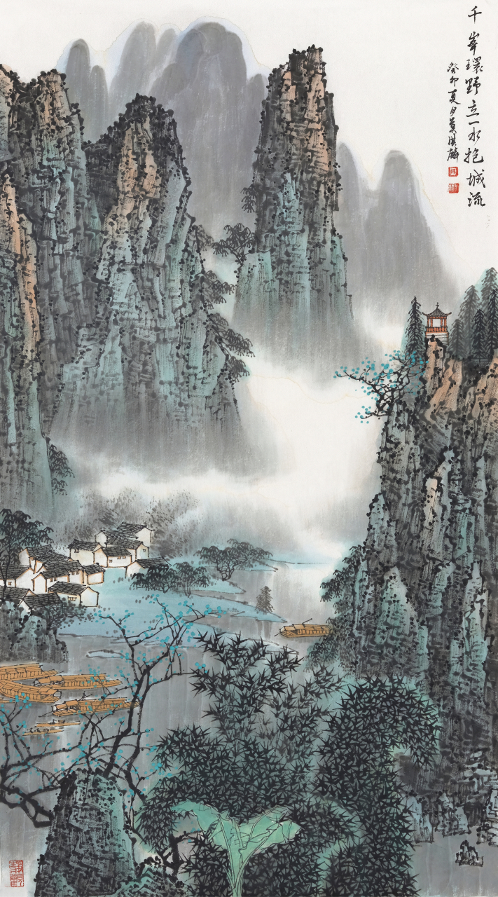 莫淇麟(莫棋麟)山水画作品赏析@艺惠藏 #艺惠藏137187# #艺惠藏48166